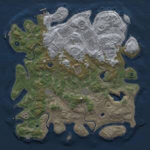 Thumbnail Rust Map: Procedural Map, Size: 4400, Seed: 535900481, 15 Monuments