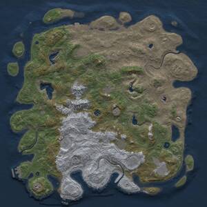 Thumbnail Rust Map: Procedural Map, Size: 5000, Seed: 201597579, 17 Monuments