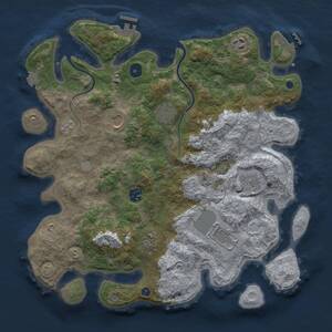 Thumbnail Rust Map: Procedural Map, Size: 3750, Seed: 1953266111, 14 Monuments
