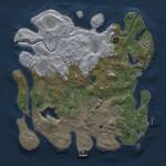 Thumbnail Rust Map: Procedural Map, Size: 4000, Seed: 1684894, 14 Monuments