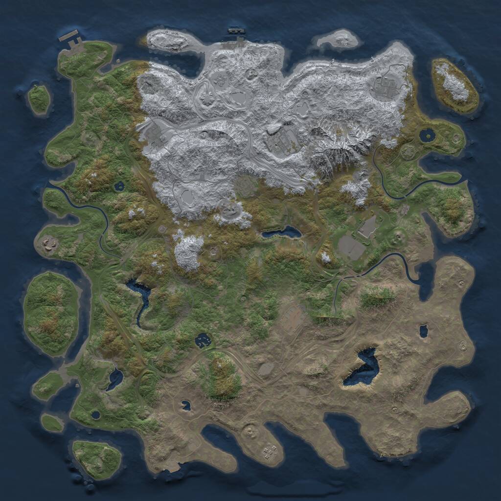 Rust Map: Procedural Map, Size: 5000, Seed: 379490502, 15 Monuments