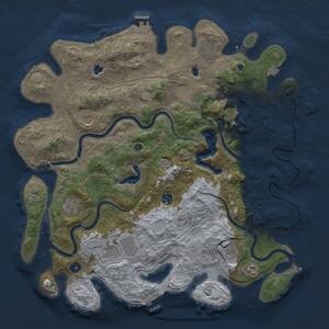 Thumbnail Rust Map: Procedural Map, Size: 4500, Seed: 2106209252, 15 Monuments