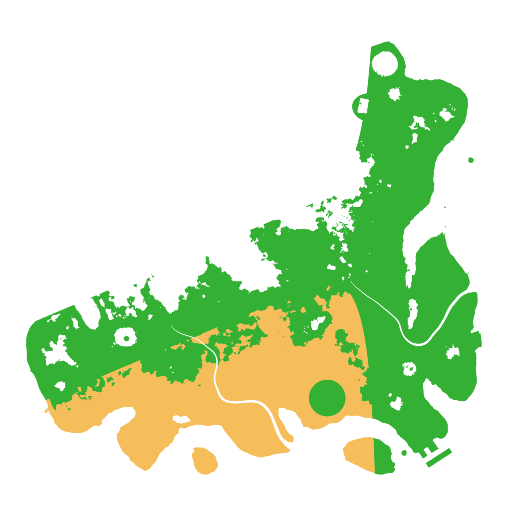 Biome Rust Map: Procedural Map, Size: 3700, Seed: 713137377