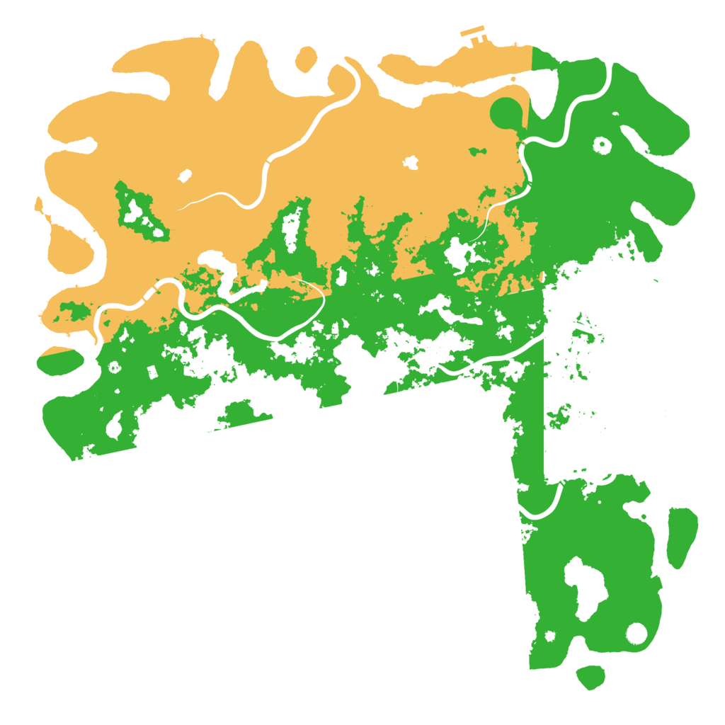 Biome Rust Map: Procedural Map, Size: 6000, Seed: 65419