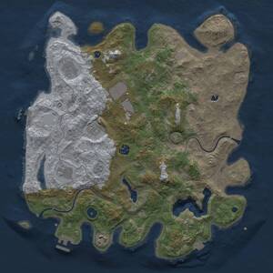 Thumbnail Rust Map: Procedural Map, Size: 4000, Seed: 481987, 14 Monuments