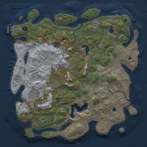 Thumbnail Rust Map: Procedural Map, Size: 4500, Seed: 549788671, 15 Monuments