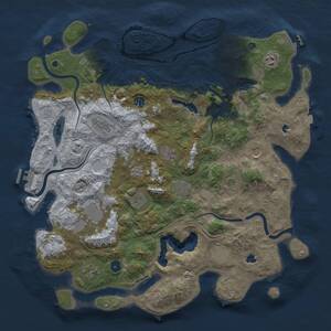 Thumbnail Rust Map: Procedural Map, Size: 4500, Seed: 549788671, 17 Monuments