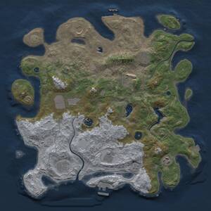 Thumbnail Rust Map: Procedural Map, Size: 4000, Seed: 64835190, 15 Monuments