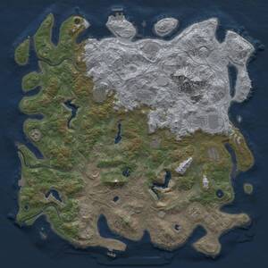Thumbnail Rust Map: Procedural Map, Size: 5000, Seed: 693969272, 17 Monuments
