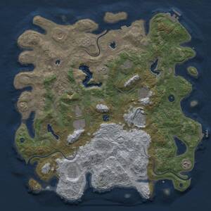 Thumbnail Rust Map: Procedural Map, Size: 4500, Seed: 103120781, 17 Monuments