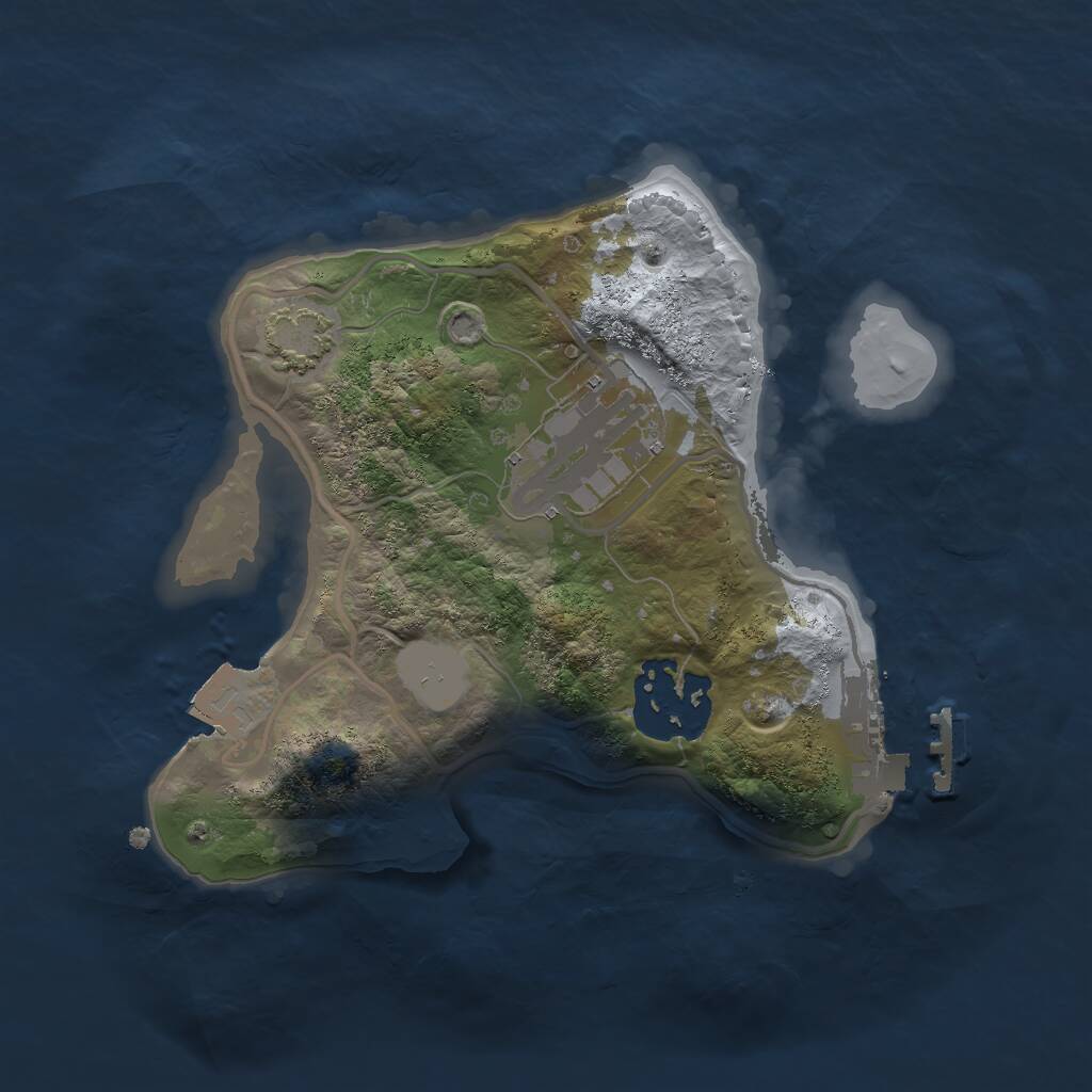 Rust Map: Procedural Map, Size: 2000, Seed: 854132138, 5 Monuments