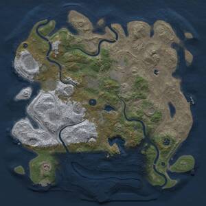 Thumbnail Rust Map: Procedural Map, Size: 4250, Seed: 242766139, 16 Monuments