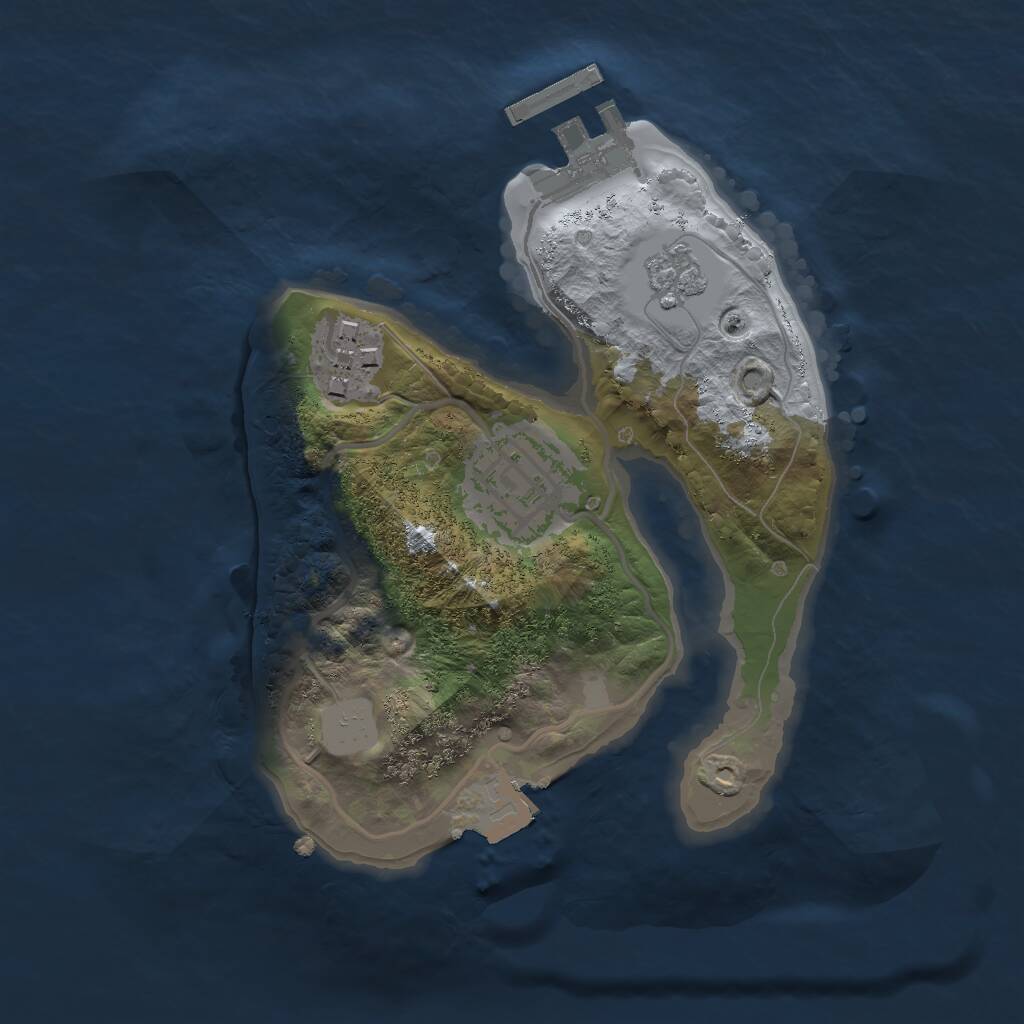 Rust Map: Procedural Map, Size: 2020, Seed: 6143258, 5 Monuments