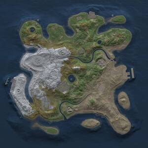 Thumbnail Rust Map: Procedural Map, Size: 3000, Seed: 116524732, 9 Monuments