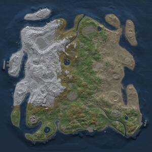 Thumbnail Rust Map: Procedural Map, Size: 3700, Seed: 167895419, 14 Monuments
