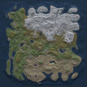 Thumbnail Rust Map: Procedural Map, Size: 4500, Seed: 1978885491, 15 Monuments