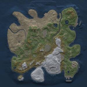Thumbnail Rust Map: Procedural Map, Size: 3250, Seed: 1529773504, 12 Monuments