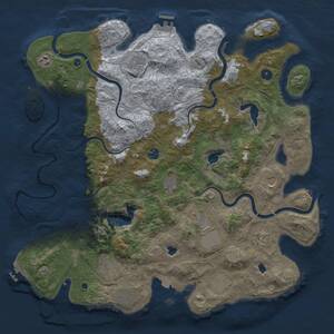 Thumbnail Rust Map: Procedural Map, Size: 4500, Seed: 244422458, 17 Monuments