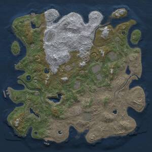 Thumbnail Rust Map: Procedural Map, Size: 4500, Seed: 244422458, 16 Monuments