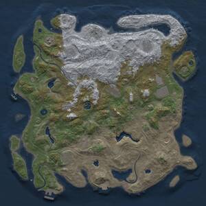 Thumbnail Rust Map: Procedural Map, Size: 4500, Seed: 1397291401, 16 Monuments