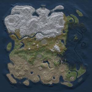 Thumbnail Rust Map: Procedural Map, Size: 4500, Seed: 1849304863, 17 Monuments