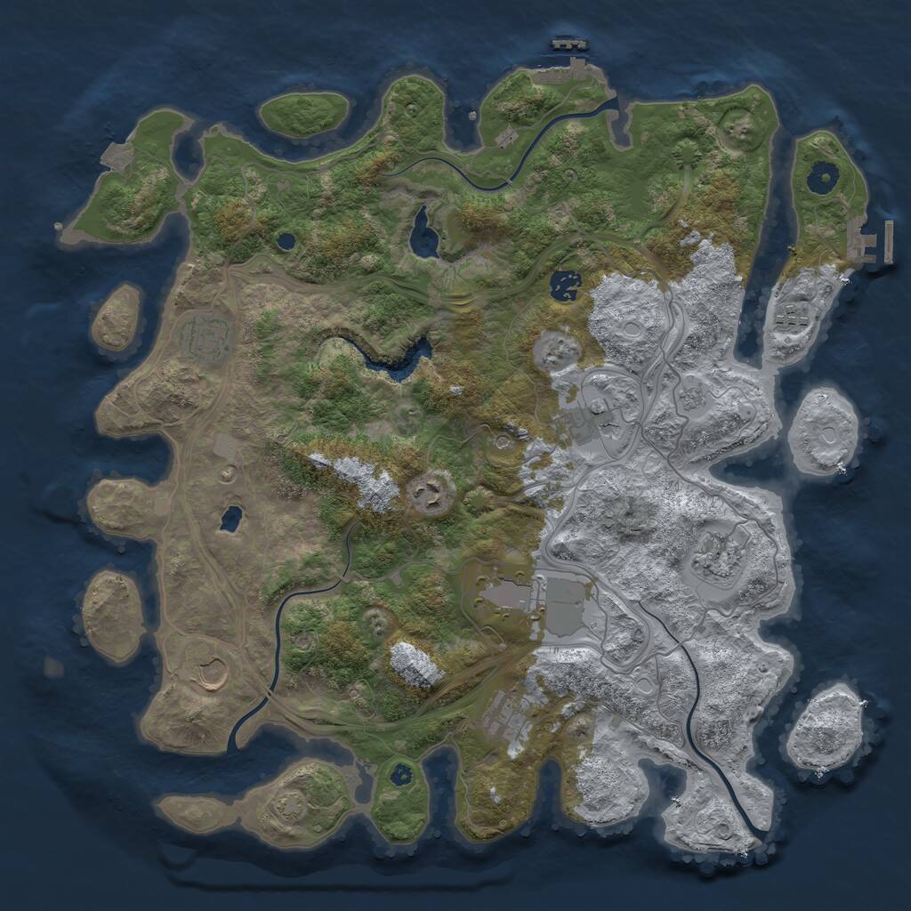 Rust Map: Procedural Map, Size: 4250, Seed: 642317979, 15 Monuments