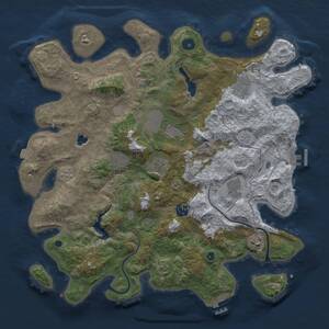 Thumbnail Rust Map: Procedural Map, Size: 4000, Seed: 1269451518, 15 Monuments
