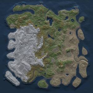 Thumbnail Rust Map: Procedural Map, Size: 4500, Seed: 12541, 16 Monuments