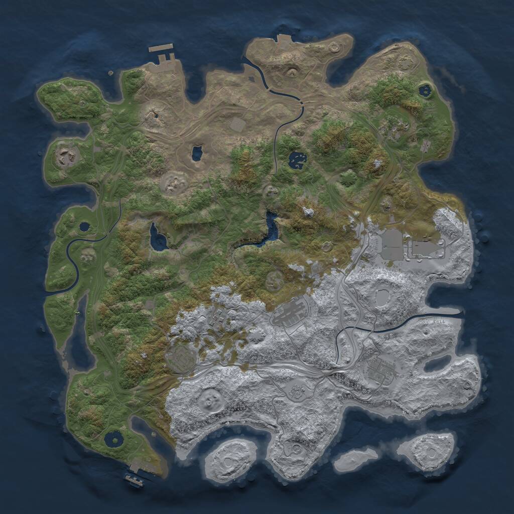 Rust Map: Procedural Map, Size: 4250, Seed: 1569142922, 14 Monuments
