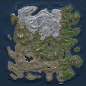 Thumbnail Rust Map: Procedural Map, Size: 4500, Seed: 1032936918, 16 Monuments