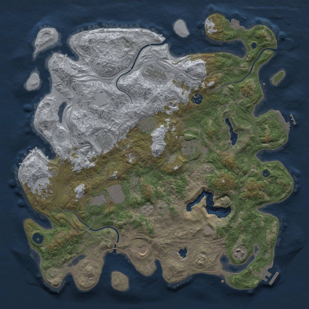 Rust Map: Procedural Map, Size: 4250, Seed: 1616806967, 16 Monuments