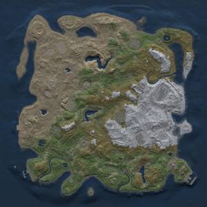 Thumbnail Rust Map: Procedural Map, Size: 4500, Seed: 505455667, 16 Monuments