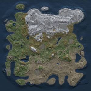 Thumbnail Rust Map: Procedural Map, Size: 4250, Seed: 799956127, 16 Monuments