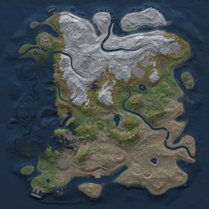 Thumbnail Rust Map: Procedural Map, Size: 4250, Seed: 200984806, 16 Monuments