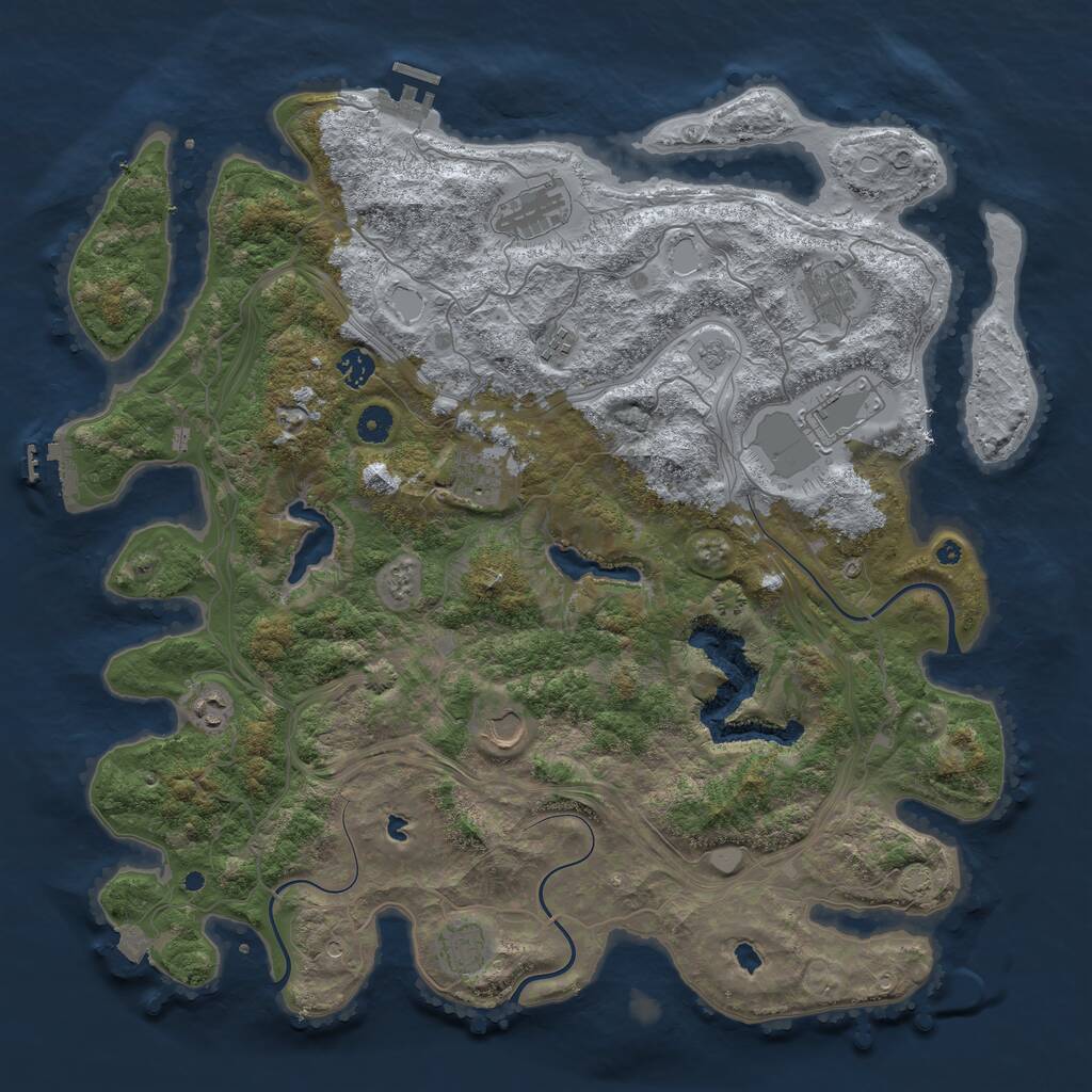Rust Map: Procedural Map, Size: 4500, Seed: 347970025, 15 Monuments