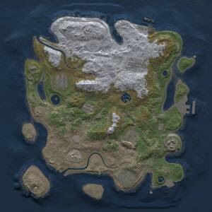 Thumbnail Rust Map: Procedural Map, Size: 3300, Seed: 167081451, 12 Monuments