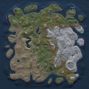 Thumbnail Rust Map: Procedural Map, Size: 4250, Seed: 433981539, 15 Monuments