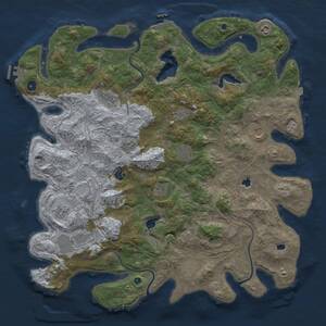 Thumbnail Rust Map: Procedural Map, Size: 4800, Seed: 14094, 17 Monuments