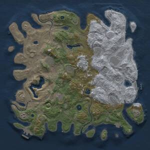 Thumbnail Rust Map: Procedural Map, Size: 4250, Seed: 73976486, 15 Monuments