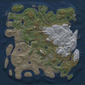 Thumbnail Rust Map: Procedural Map, Size: 4500, Seed: 273562983, 17 Monuments