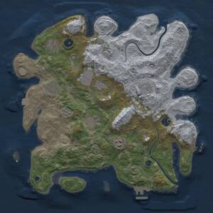 Thumbnail Rust Map: Procedural Map, Size: 3700, Seed: 1090352095, 15 Monuments