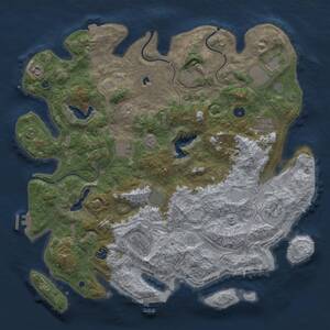 Thumbnail Rust Map: Procedural Map, Size: 4500, Seed: 790264004, 16 Monuments