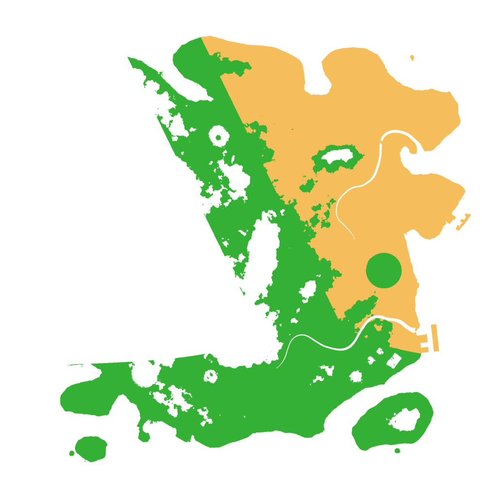 Biome Rust Map: Procedural Map, Size: 3700, Seed: 470077386