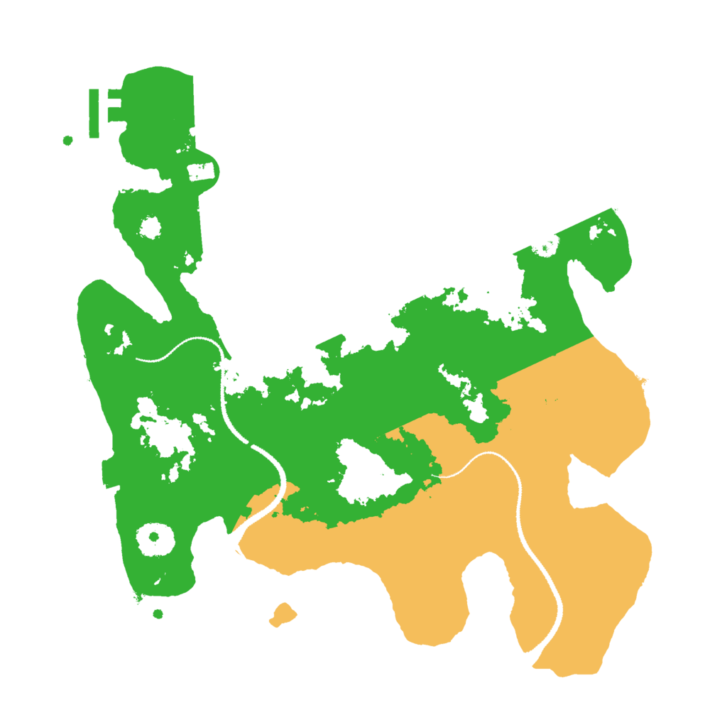 Biome Rust Map: Procedural Map, Size: 3000, Seed: 24077