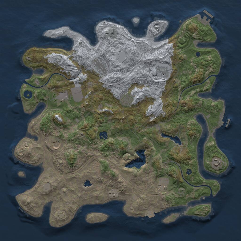 Rust Map: Procedural Map, Size: 4250, Seed: 33988812, 15 Monuments