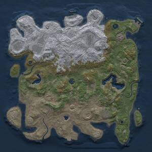 Thumbnail Rust Map: Procedural Map, Size: 4250, Seed: 874373, 16 Monuments