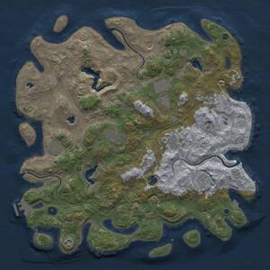 Thumbnail Rust Map: Procedural Map, Size: 4500, Seed: 57805321, 15 Monuments
