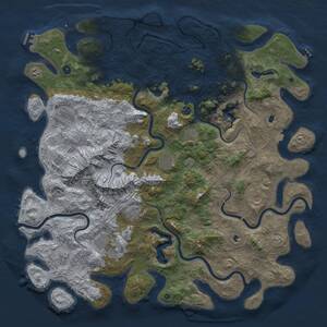 Thumbnail Rust Map: Procedural Map, Size: 5500, Seed: 123987, 16 Monuments
