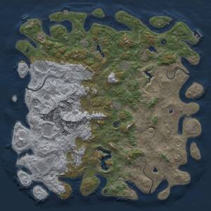 Thumbnail Rust Map: Procedural Map, Size: 5500, Seed: 123987, 17 Monuments