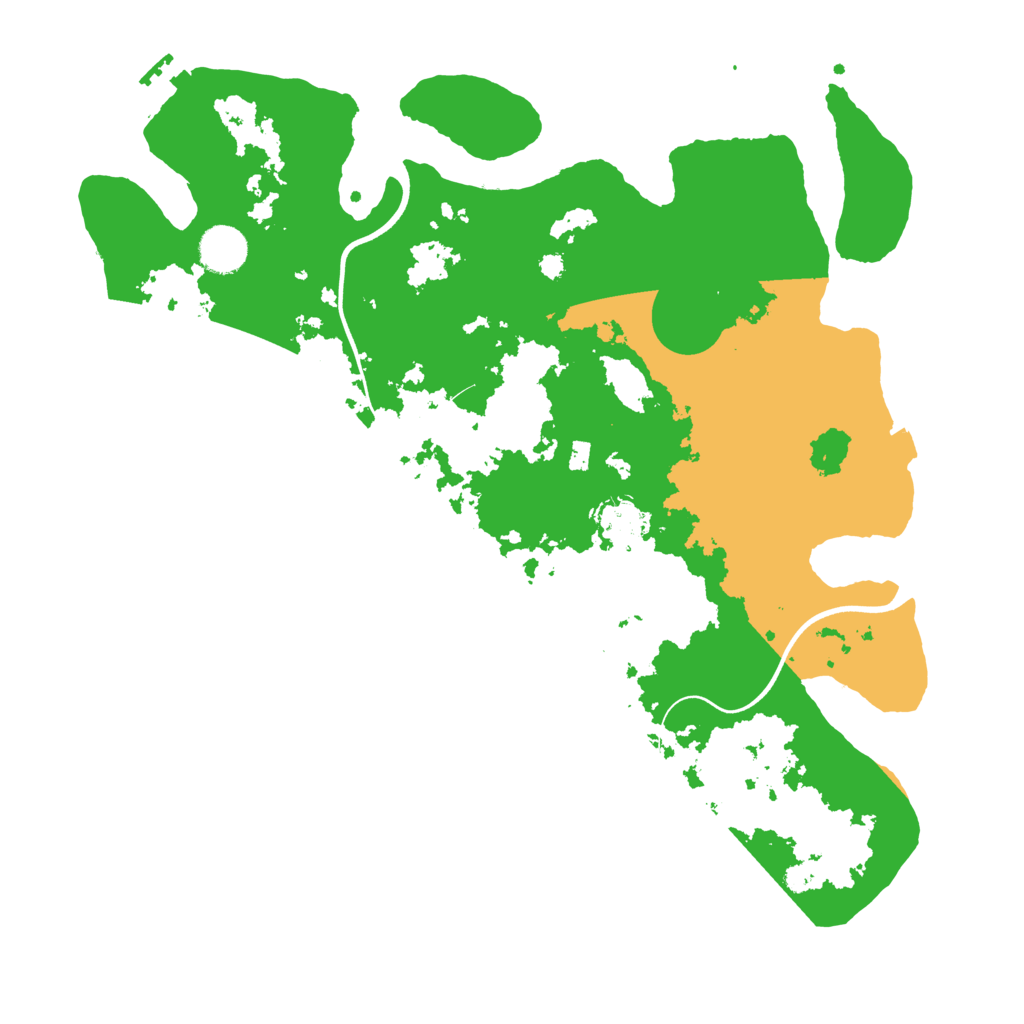 Biome Rust Map: Procedural Map, Size: 3750, Seed: 6666